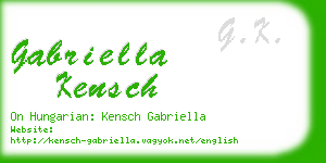 gabriella kensch business card